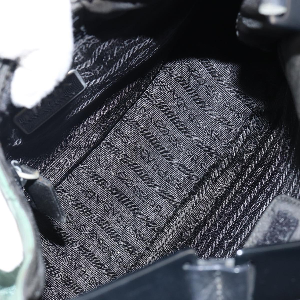 PRADA Quilted Chain Shoulder Bag Nylon plastic Green Auth mr1504