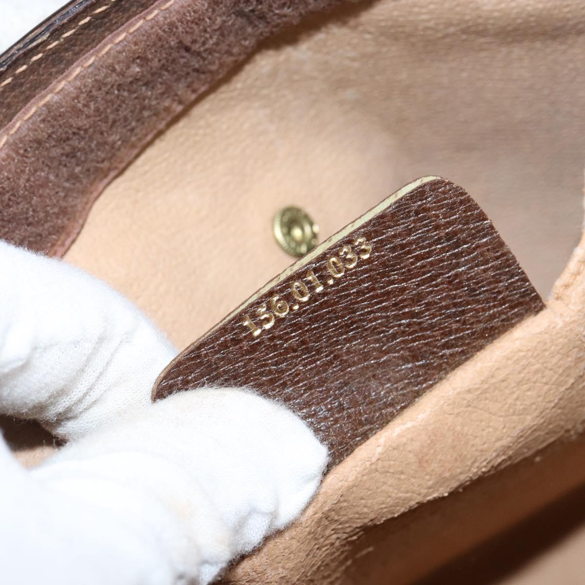 GUCCI GG Supreme Web Sherry Line Clutch Bag Beige Gold 156 01 033 Auth mr1505