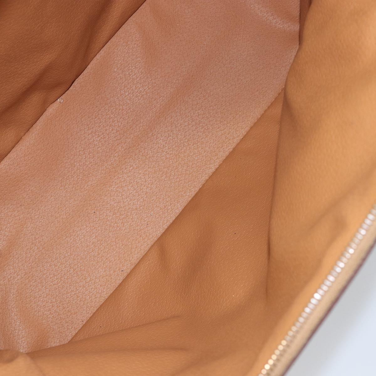 CELINE Macadam Canvas Hand Bag PVC Leather Brown Gold Auth mr1512