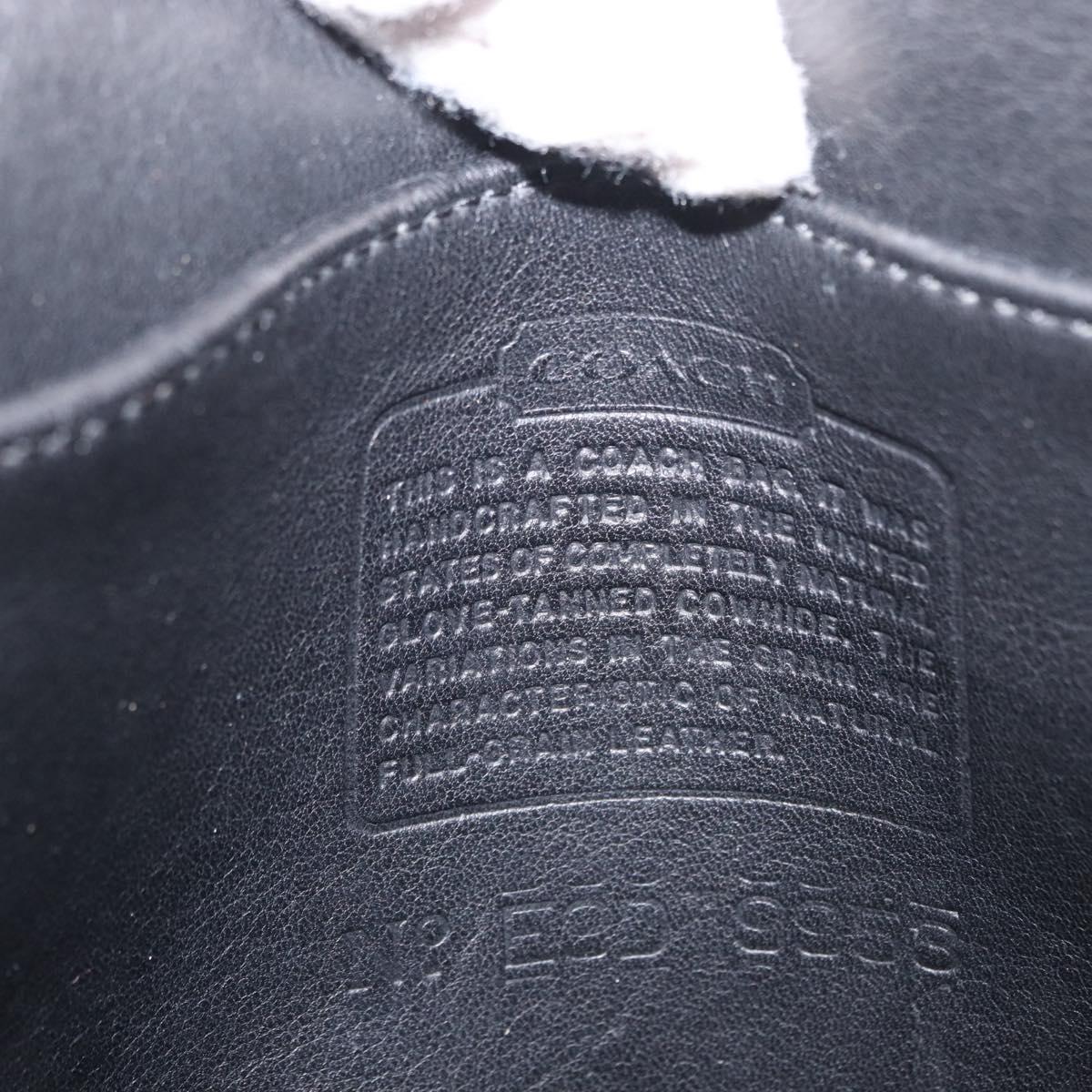 Coach Duffel Shoulder Bag Leather Black Gold Auth mr1519