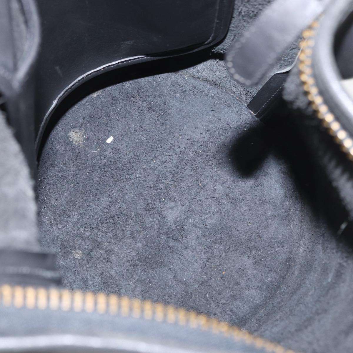 Coach Duffel Shoulder Bag Leather Black Gold Auth mr1519