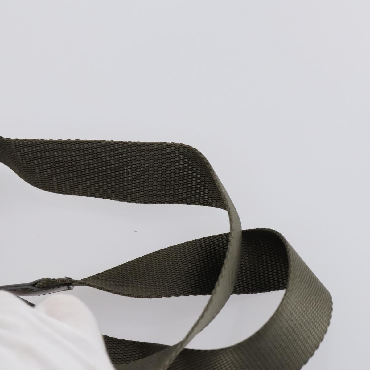 PRADA Hand Bag Nylon 2 Set Red Khaki Auth mr1528