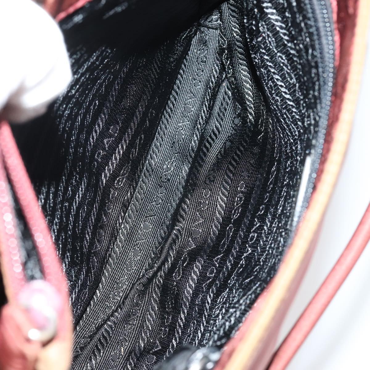 PRADA Hand Bag Nylon 2 Set Red Khaki Auth mr1528