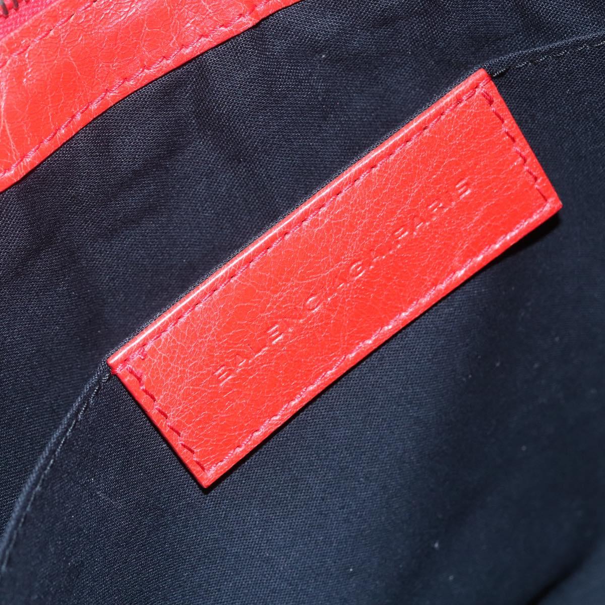 BALENCIAGA Clutch Bag Leather Red 273023 Auth mr1530