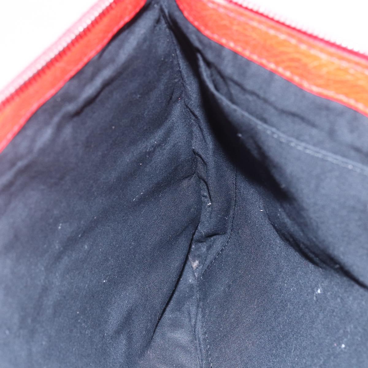 BALENCIAGA Clutch Bag Leather Red 273023 Auth mr1530