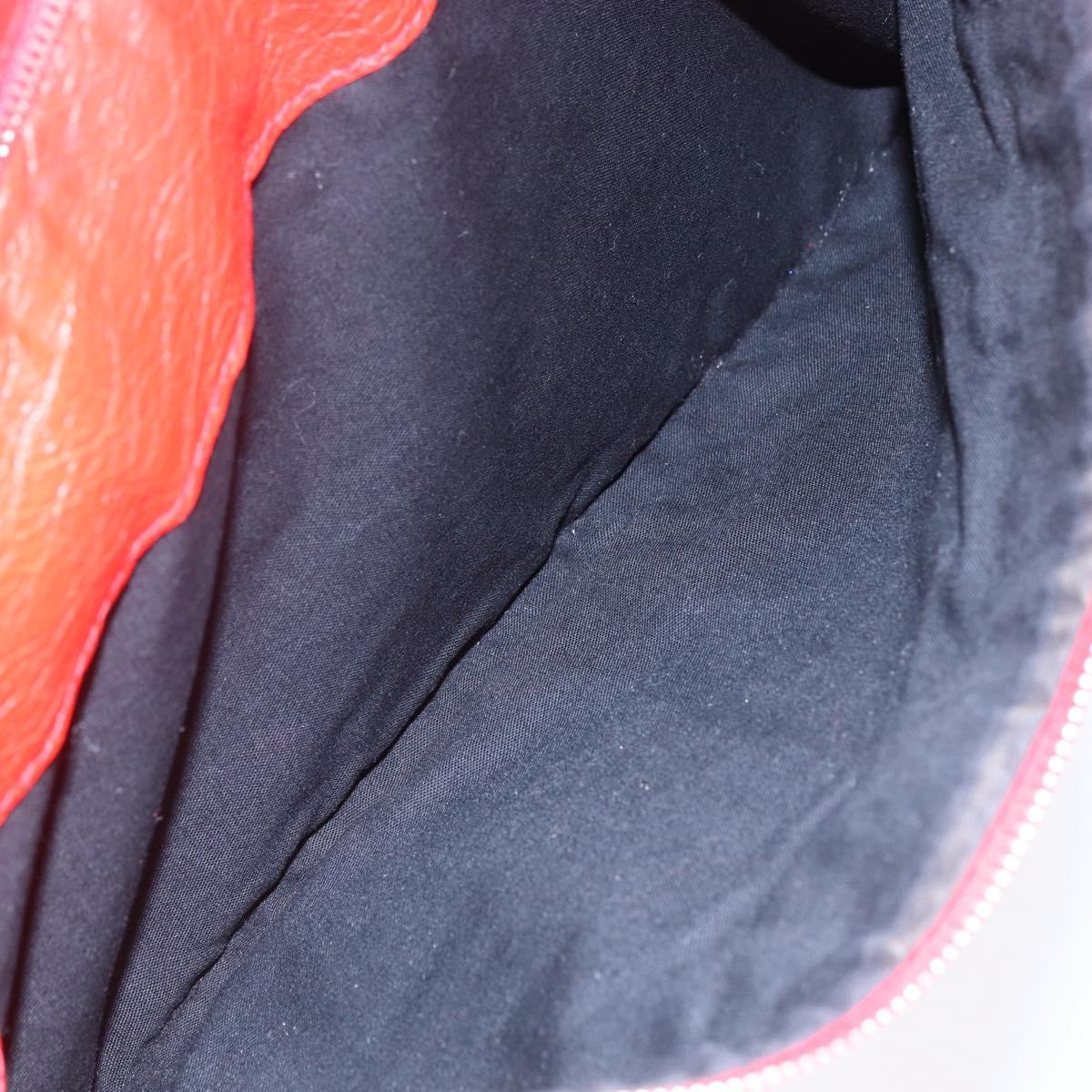 BALENCIAGA Clutch Bag Leather Red 273023 Auth mr1530