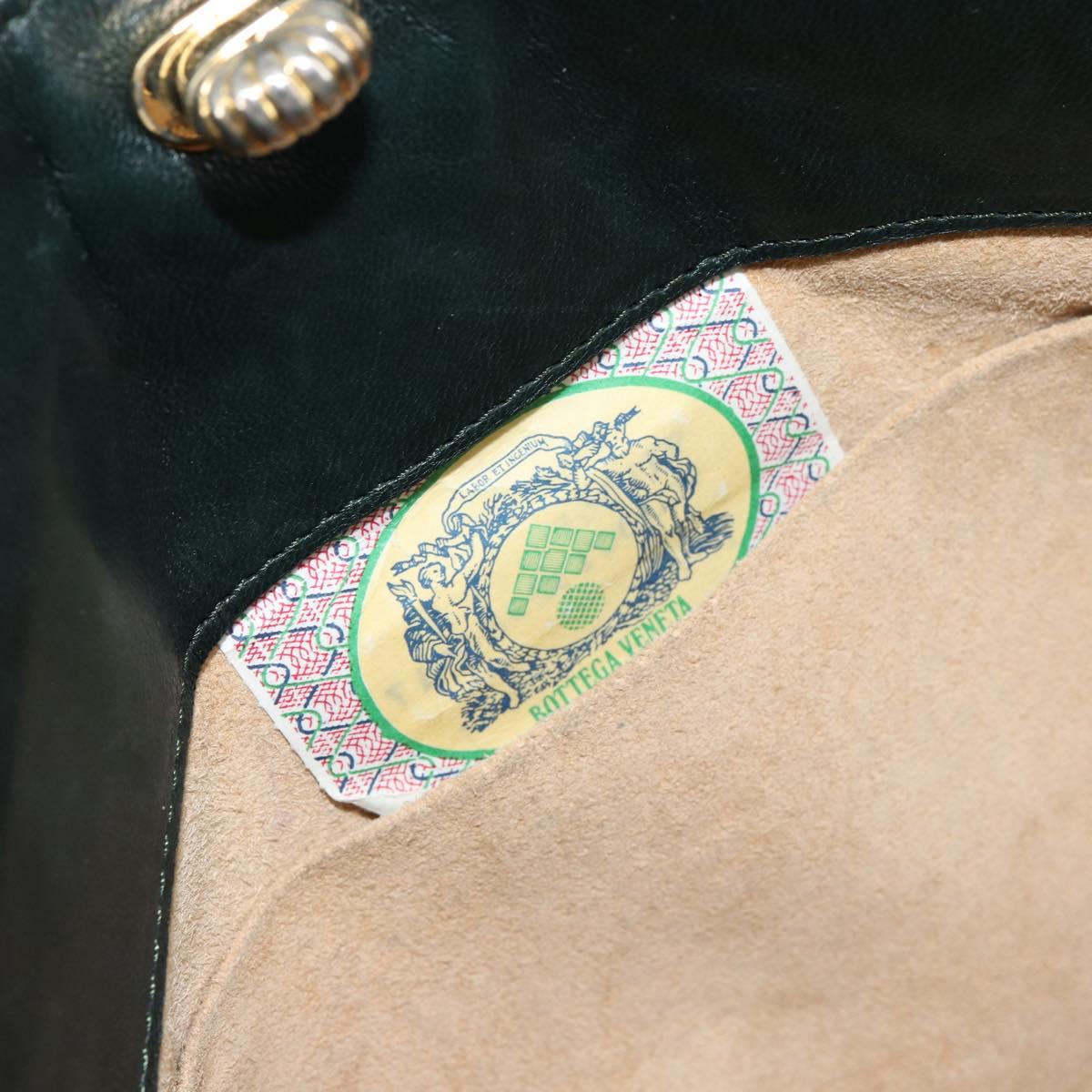 BOTTEGA VENETA INTRECCIATO Clutch Bag Leather Green Auth mr1531