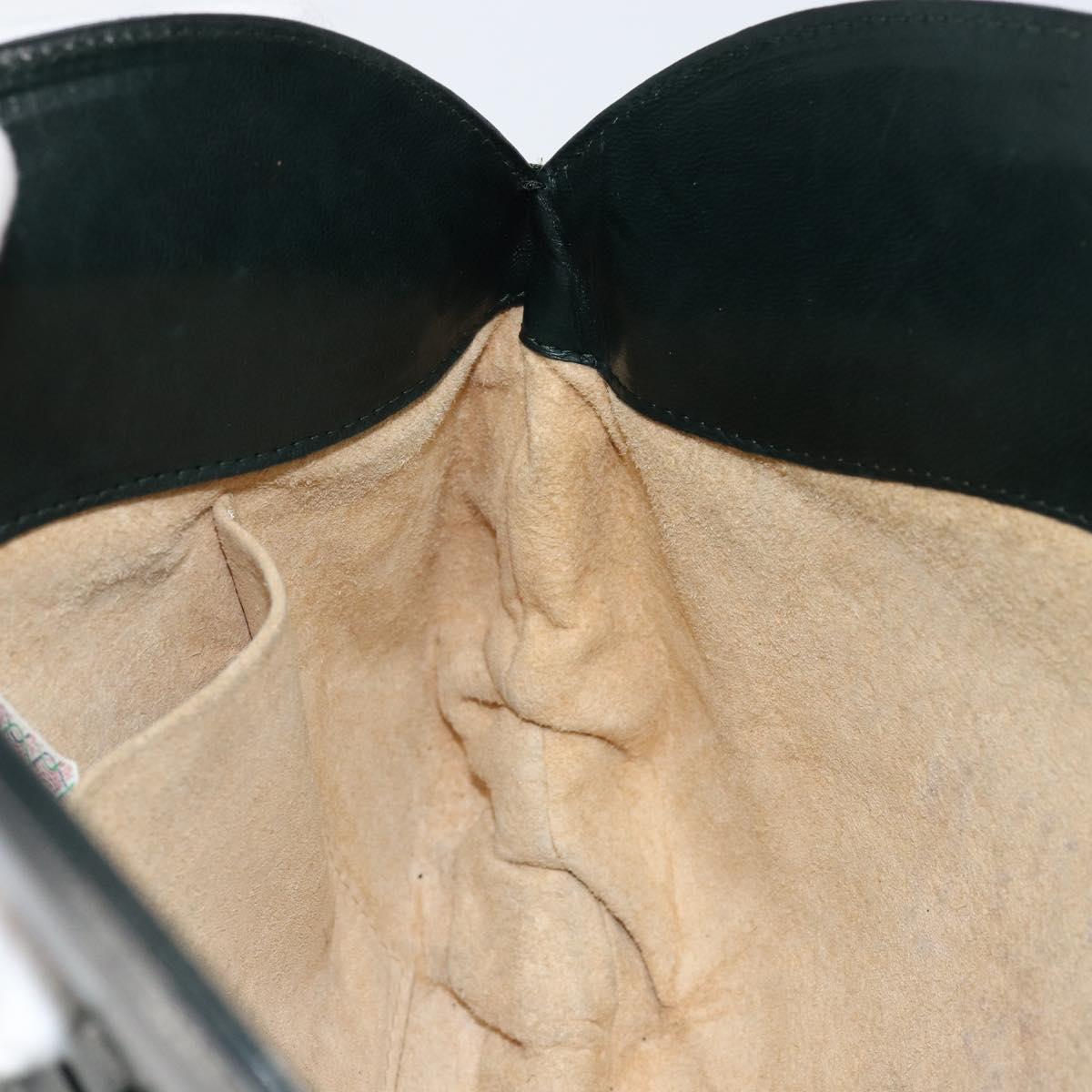 BOTTEGA VENETA INTRECCIATO Clutch Bag Leather Green Auth mr1531