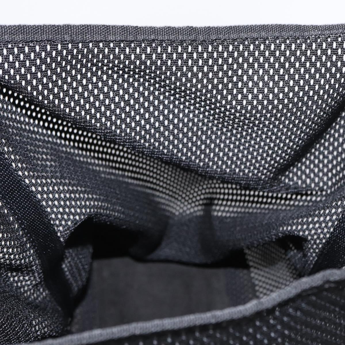 PRADA Tote Bag Nylon Black Silver Auth mr1532