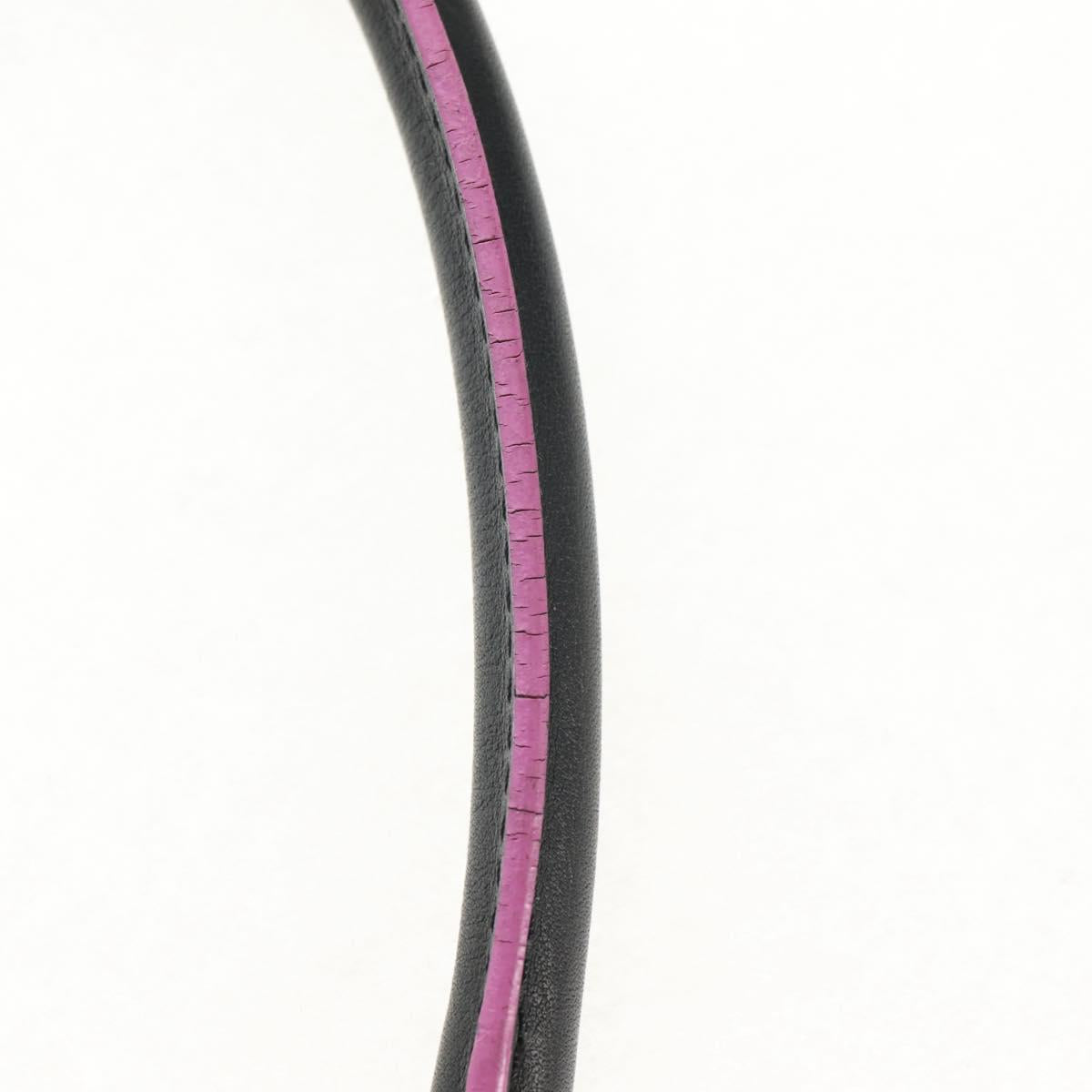 LOEWE Flamenco Hand Bag Leather Black Silver Auth mr1535