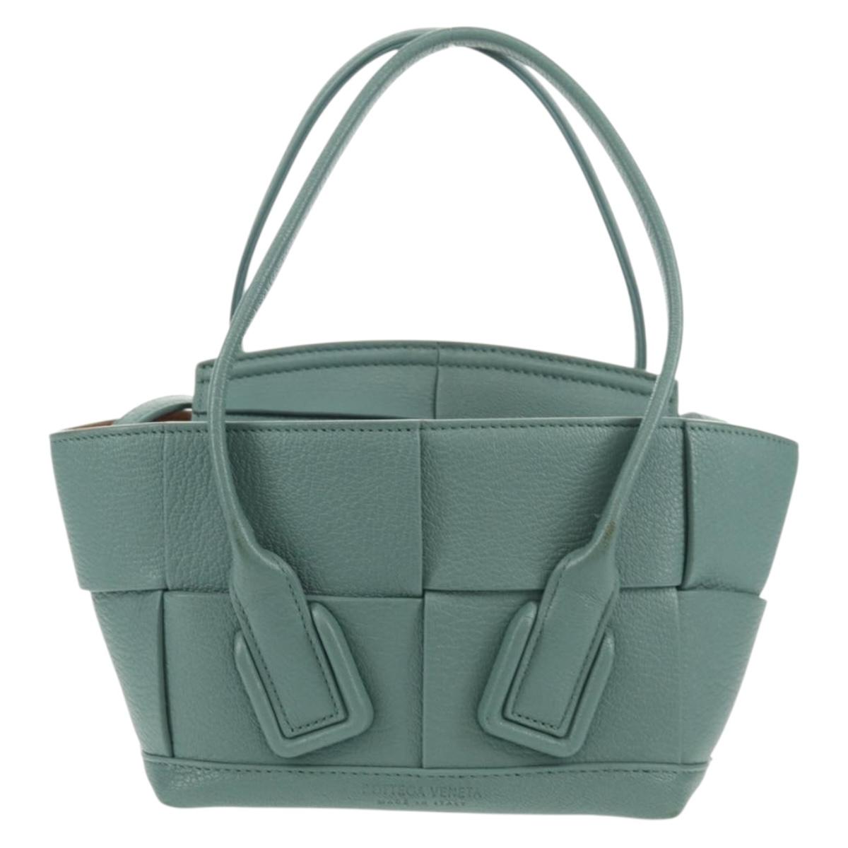 BOTTEGA VENETA MAXI INTRECCIATO Mini Arco Bag Leather 2way Green Auth mr1536V