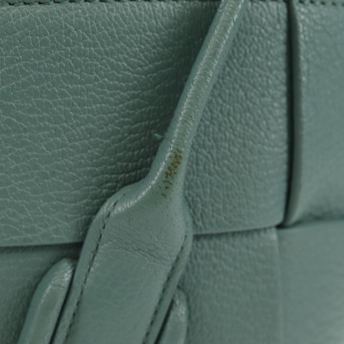 BOTTEGA VENETA MAXI INTRECCIATO Mini Arco Bag Leather 2way Green Auth mr1536V