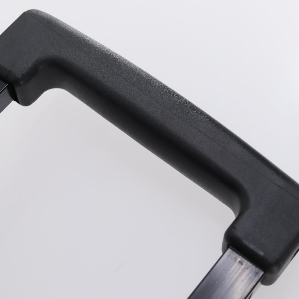 PRADA Suitcase Safiano leather Black Silver Auth mr1541