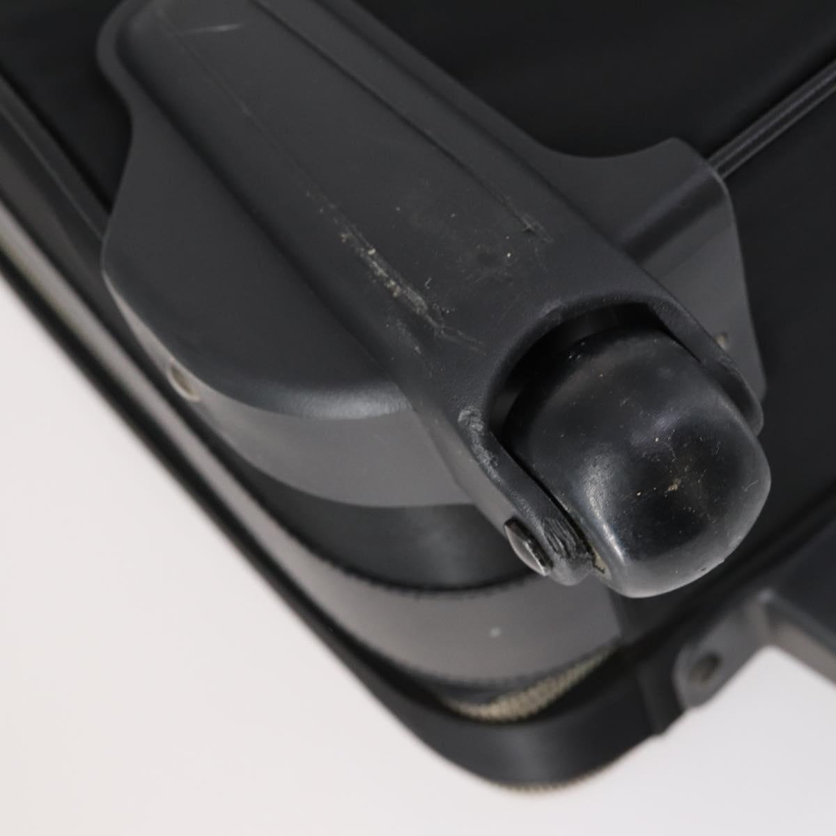 PRADA Suitcase Safiano leather Black Silver Auth mr1541