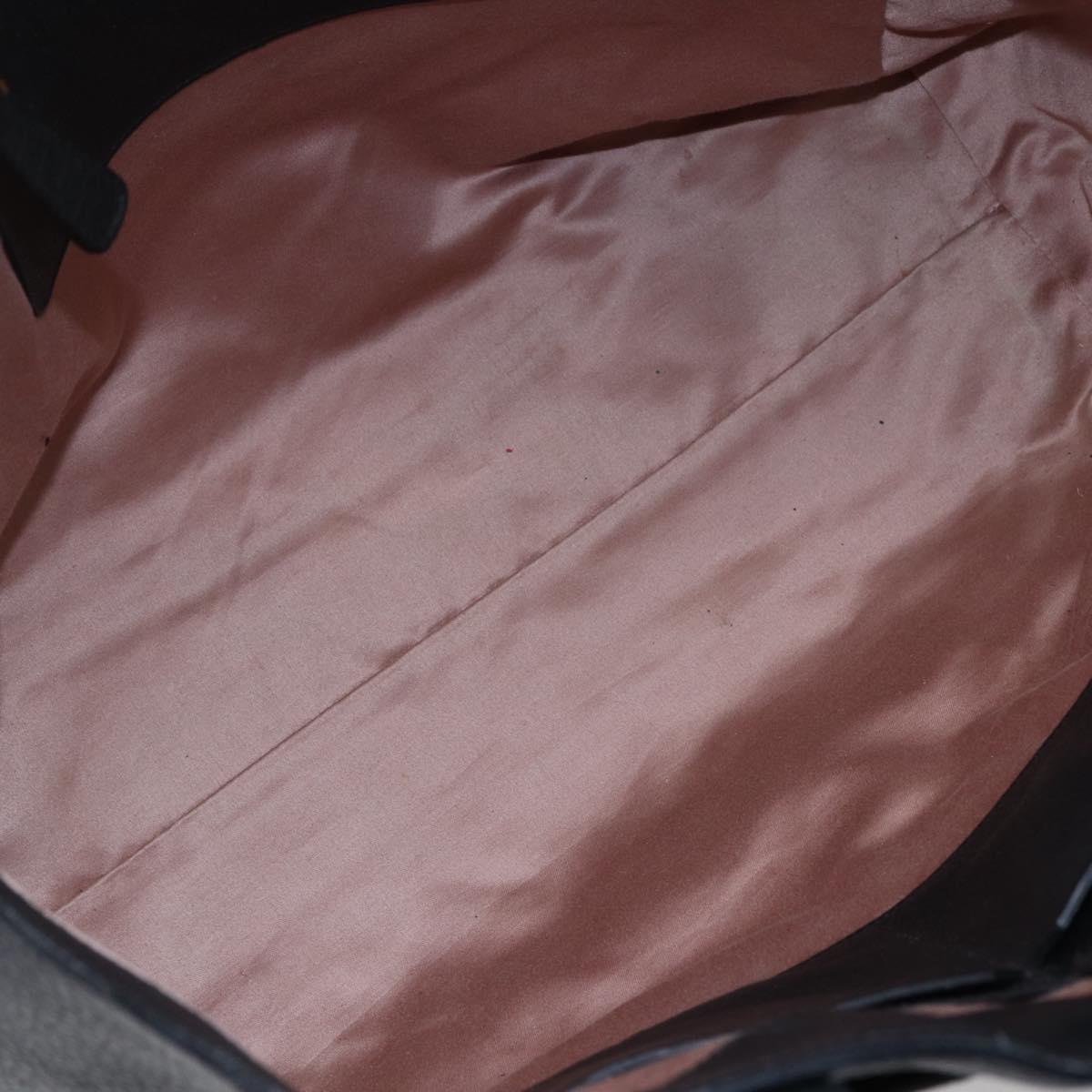 Miu Miu Hand Bag Leather Black Gold Auth mr1548