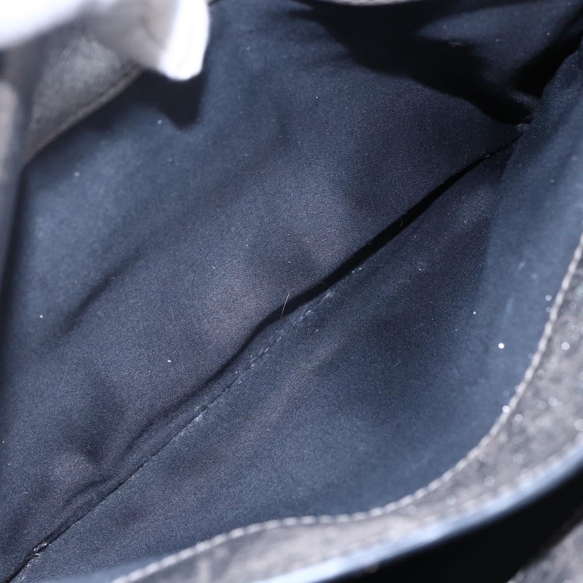 Miu Miu Madras Hand Bag Leather 2way Gold Auth mr1549