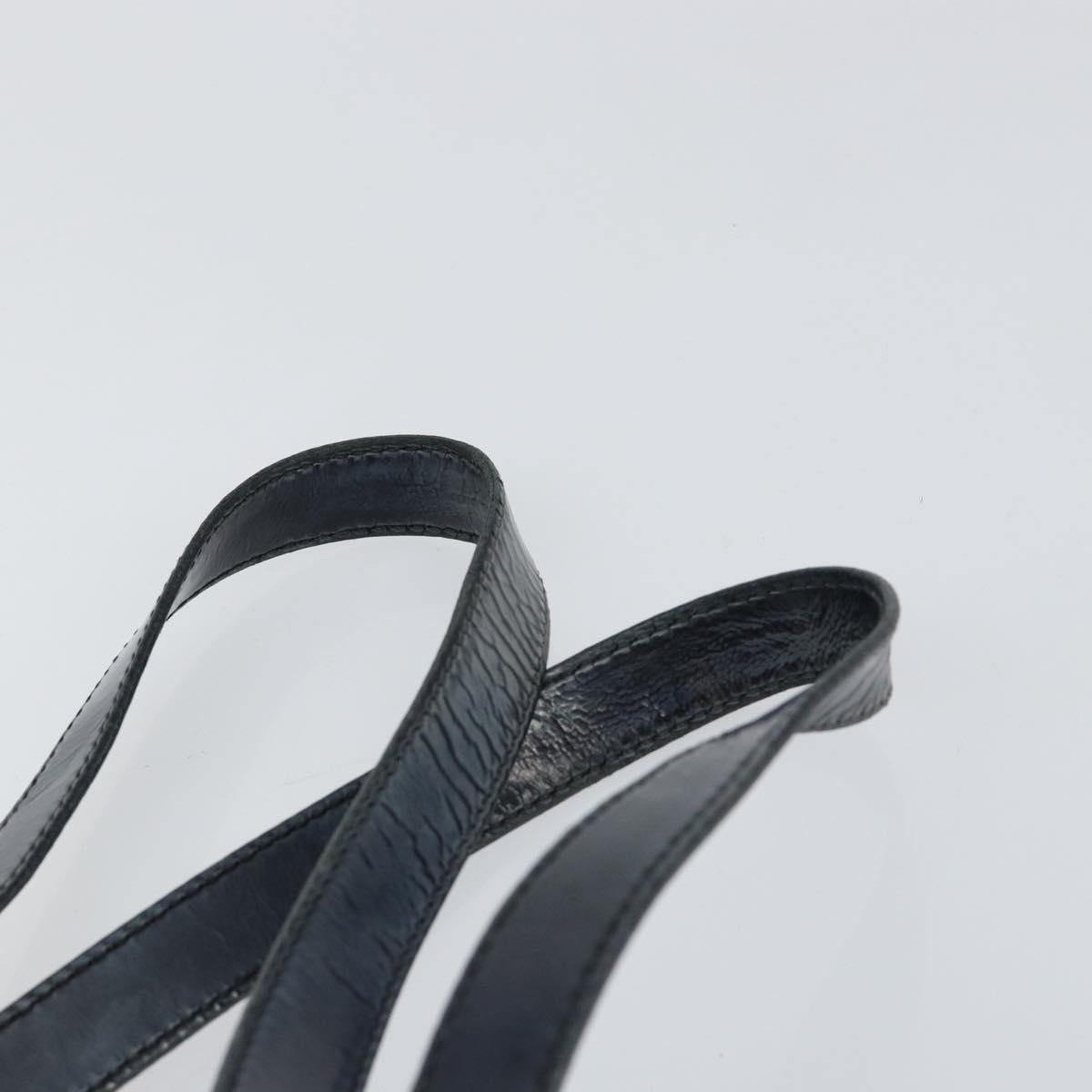 CELINE Hand Bag Enamel Silver Auth mr1550