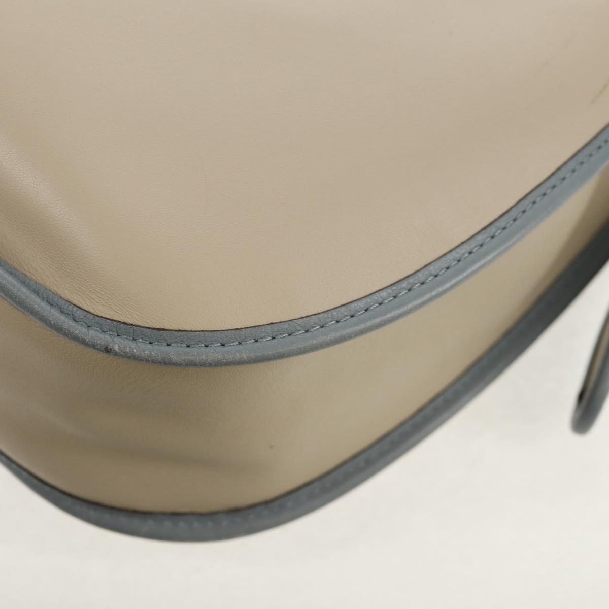 LOEWE Sofia Shoulder Bag Leather Ivory Gold Auth mr1551A