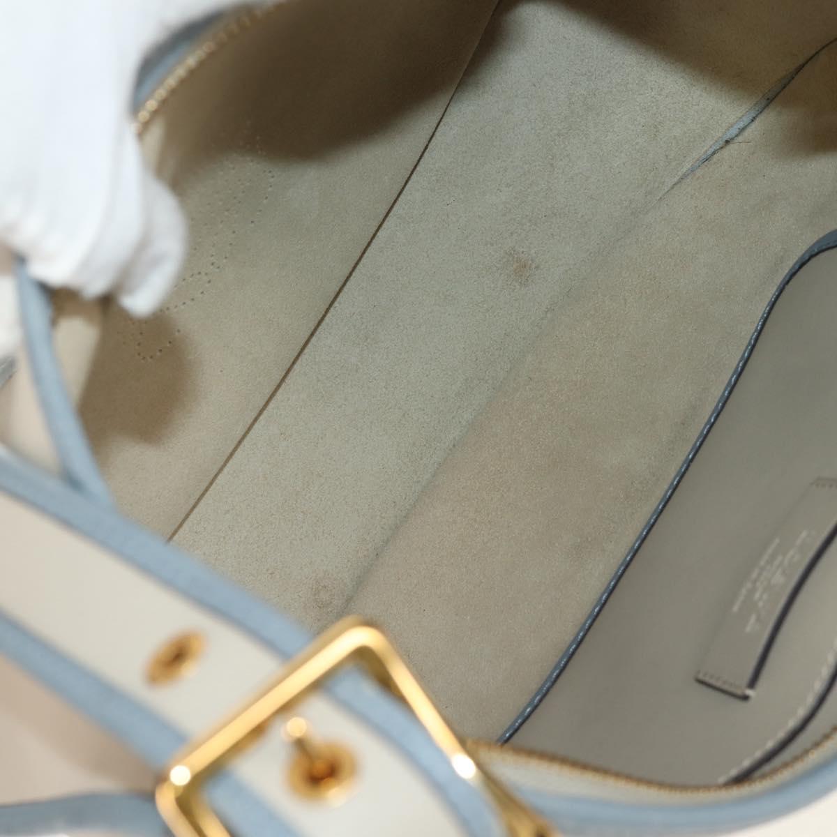 LOEWE Sofia Shoulder Bag Leather Ivory Gold Auth mr1551A