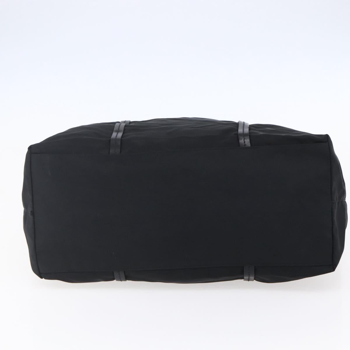 PRADA Hand Bag Nylon Black Silver Auth mr1559