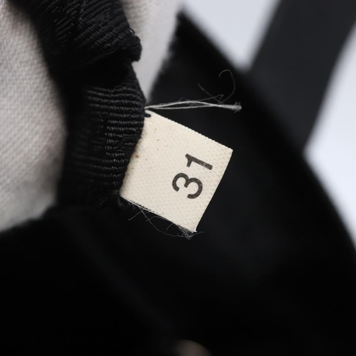 PRADA Hand Bag Nylon Black Silver Auth mr1560