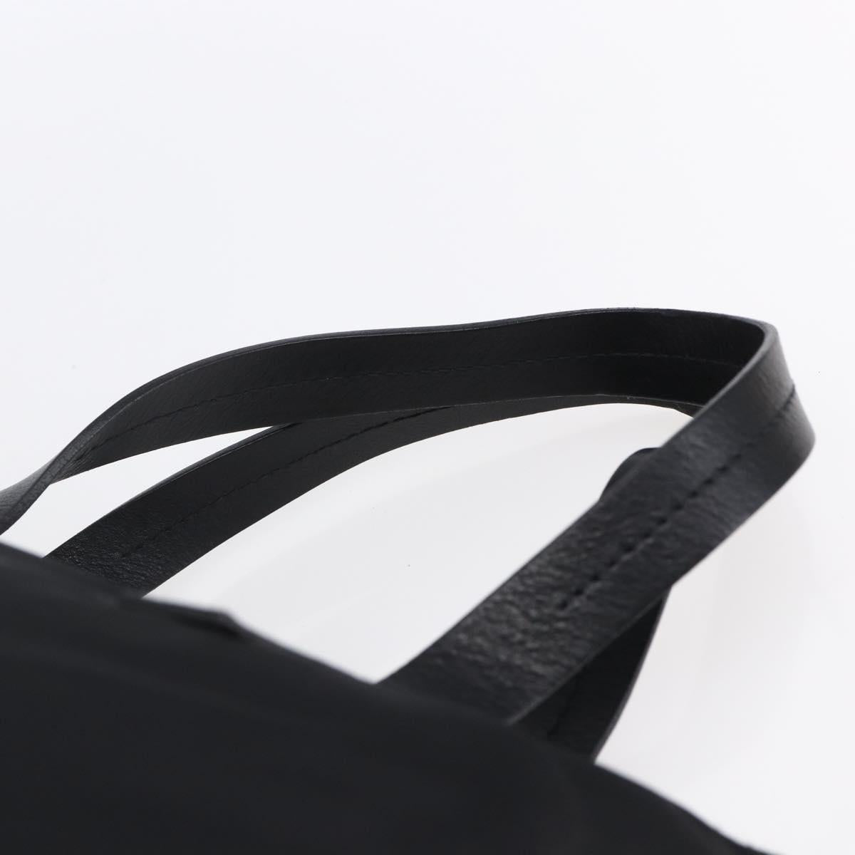 PRADA Hand Bag Nylon Black Silver Auth mr1560