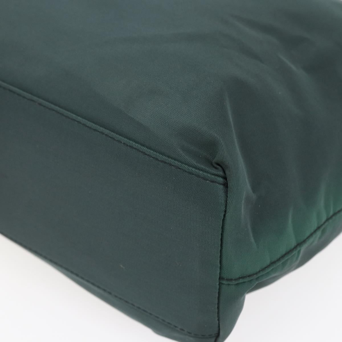 PRADA Hand Bag Nylon Green Silver Auth mr1571