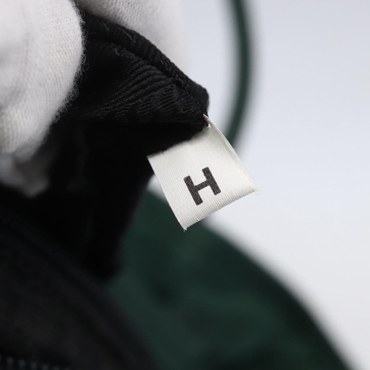 PRADA Hand Bag Nylon Green Silver Auth mr1571