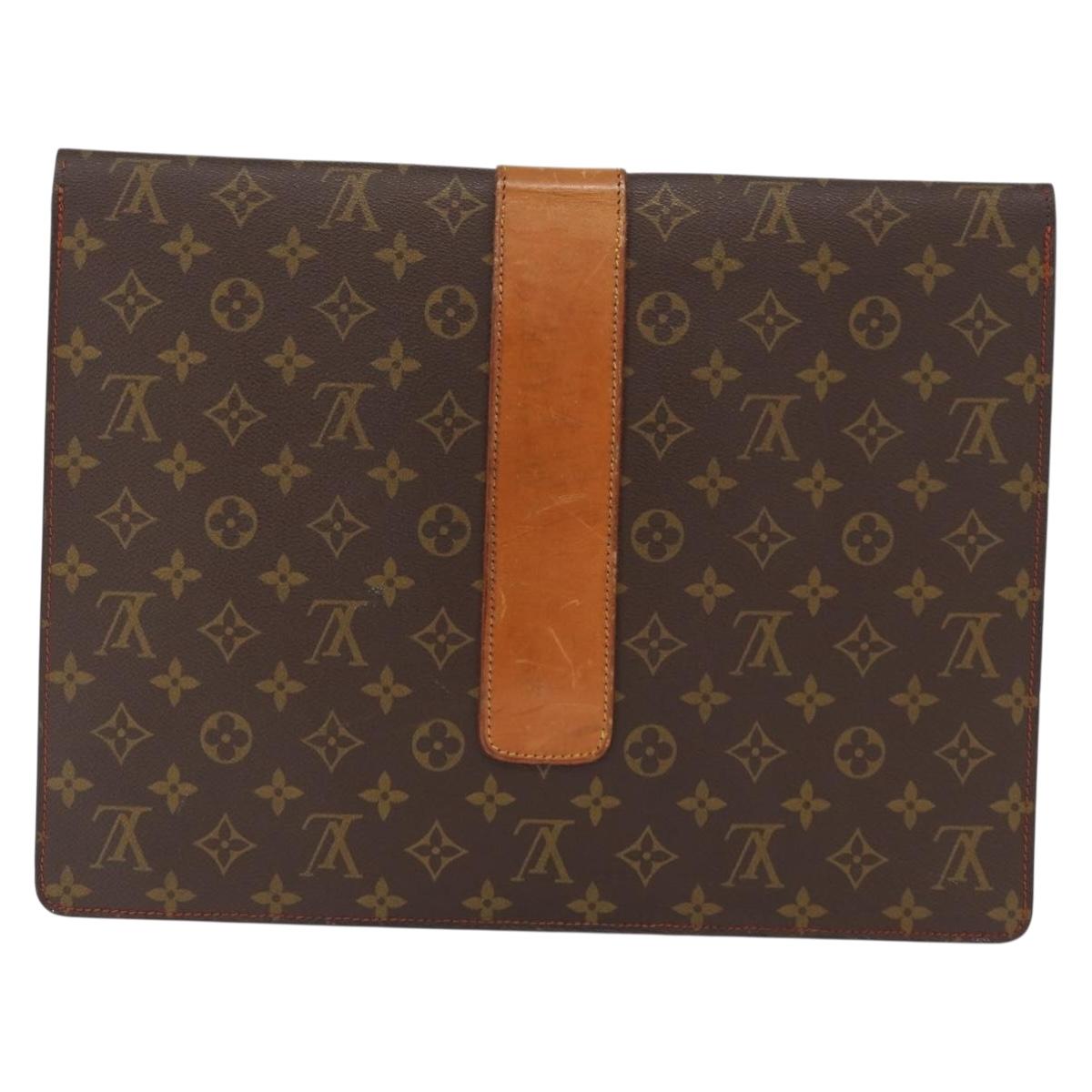LOUIS VUITTON Monogram Posh Diplomat Homme Clutch Bag No.243 LV Auth mr1574