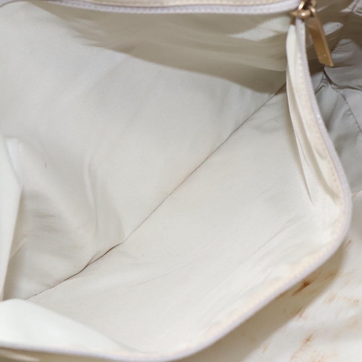 CHANEL New Travel Line Tote Bag Nylon Beige Gold CC Auth mr1575