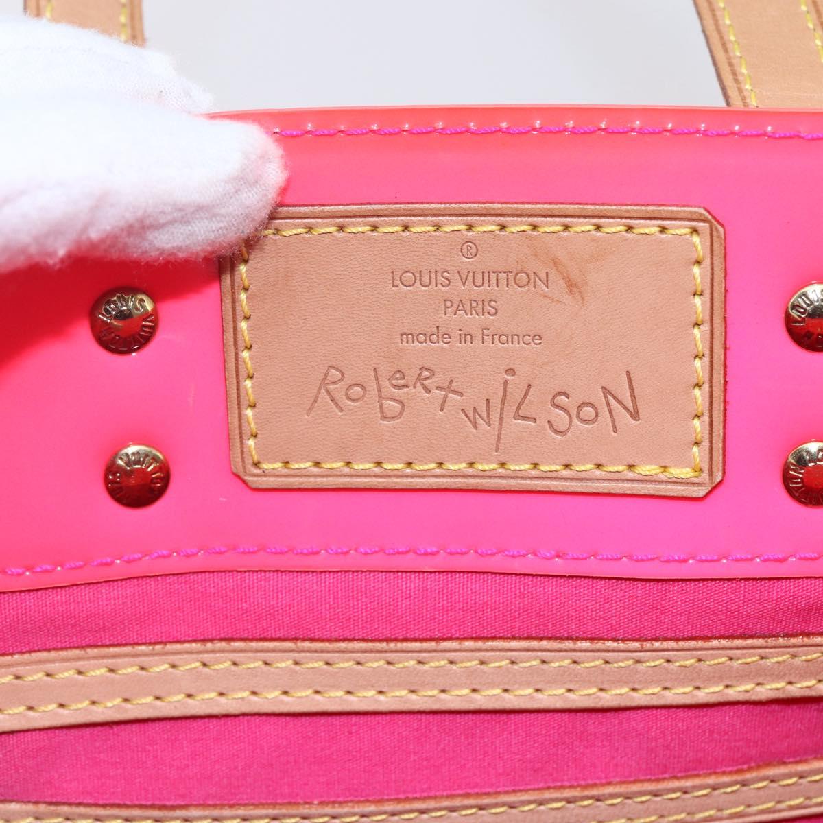 LOUIS VUITTON Monogram Vernis Fluo Reade PM Hand Bag Red M91903 LV Auth mr1578