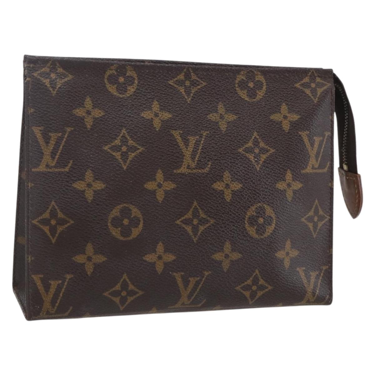 LOUIS VUITTON Monogram Poche Toilette 19 Pouch M47544 LV Auth mr1582