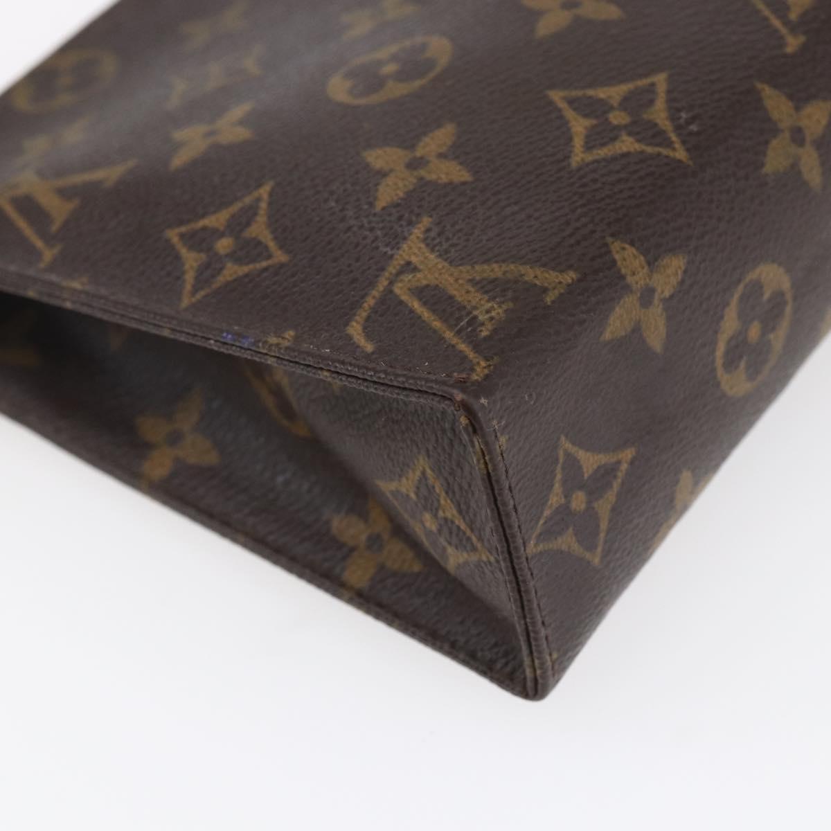 LOUIS VUITTON Monogram Poche Toilette 19 Pouch M47544 LV Auth mr1582