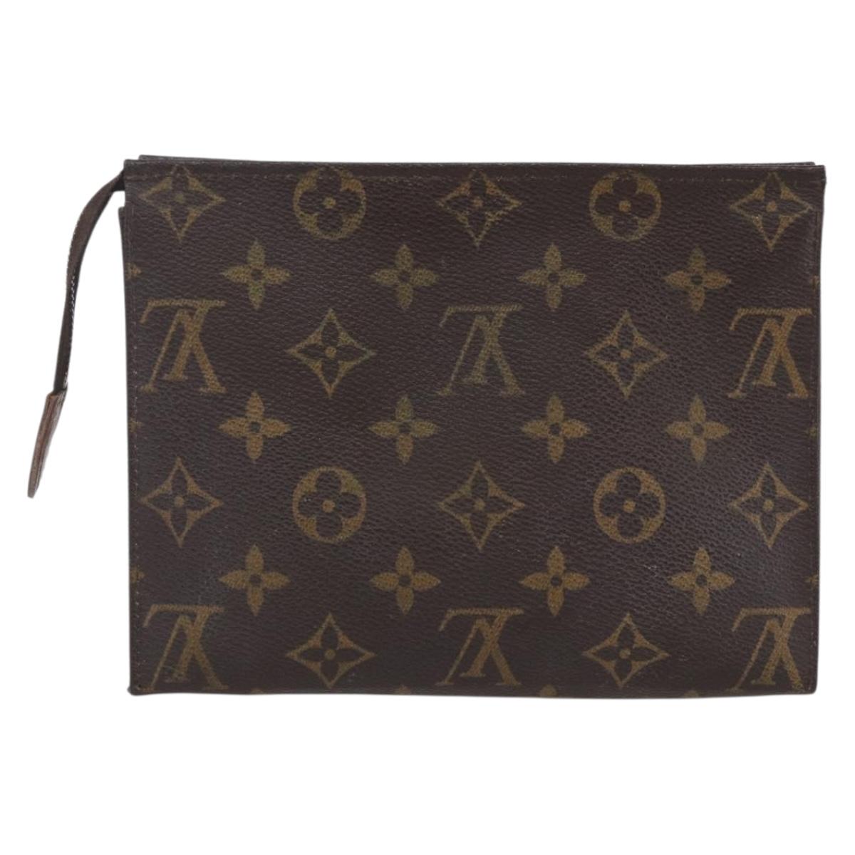 LOUIS VUITTON Monogram Poche Toilette 19 Pouch M47544 LV Auth mr1582
