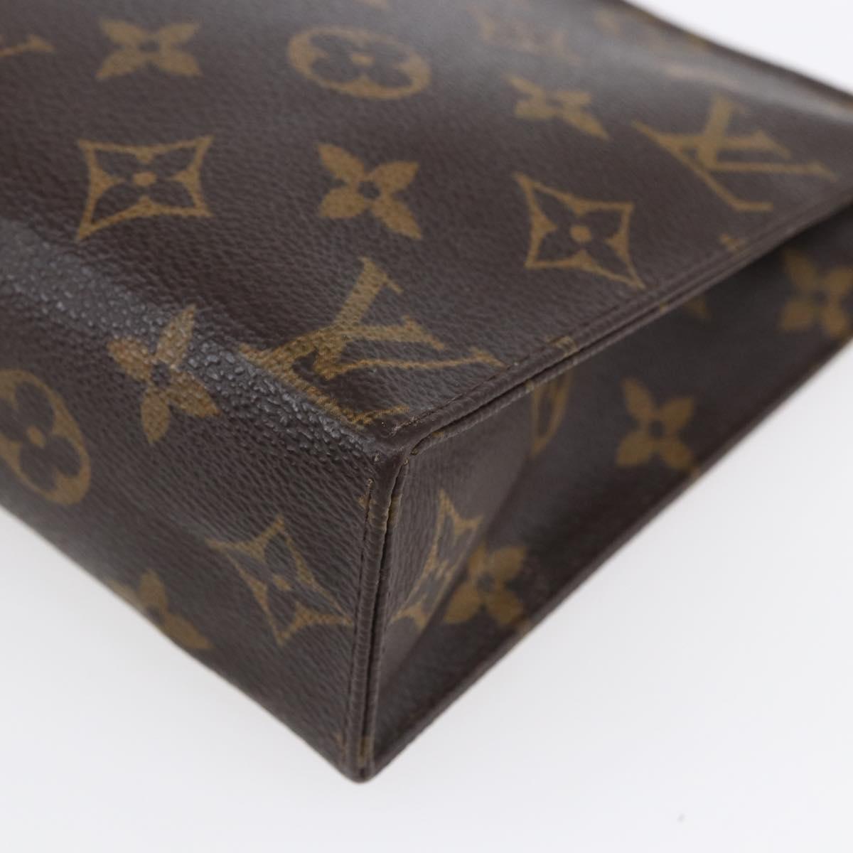 LOUIS VUITTON Monogram Poche Toilette 19 Pouch M47544 LV Auth mr1582