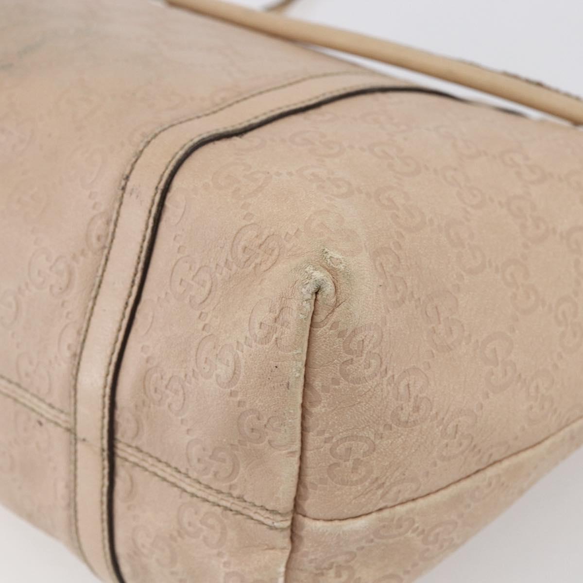 GUCCI GG Canvas Guccissima Tote Bag Leather Gold Beige pink 197953 Auth mr1583
