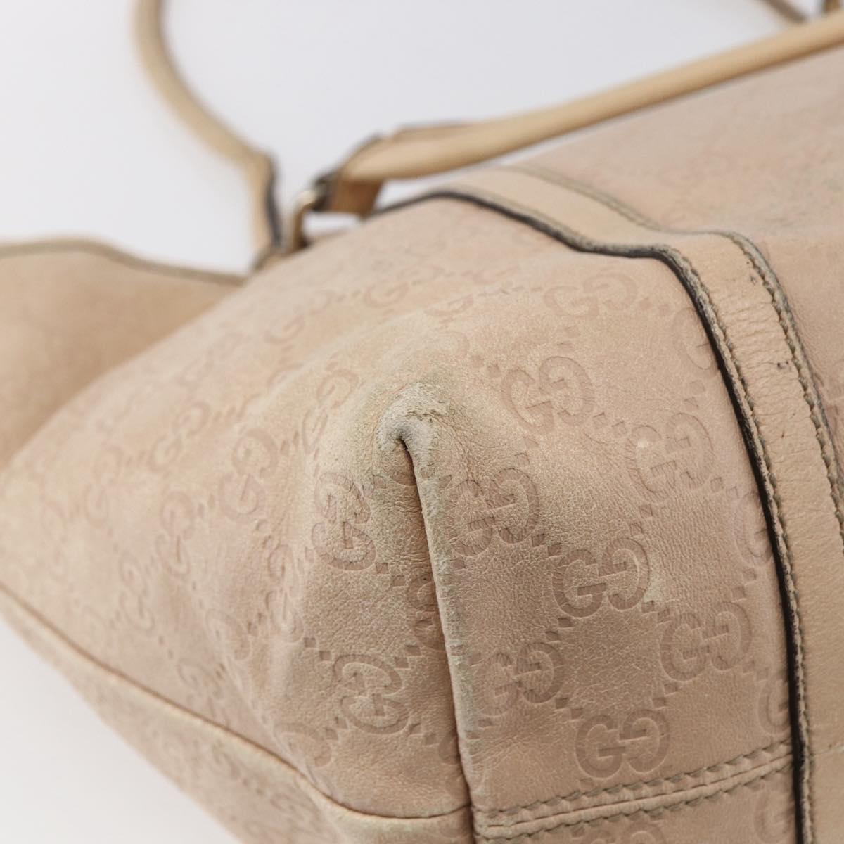 GUCCI GG Canvas Guccissima Tote Bag Leather Gold Beige pink 197953 Auth mr1583