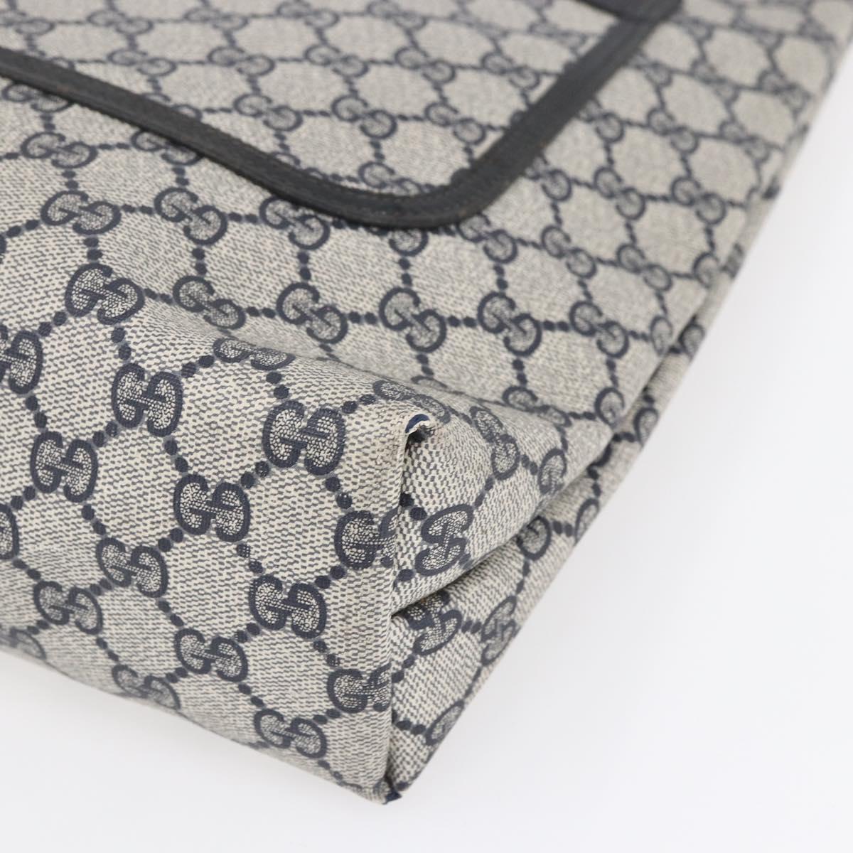 GUCCI GG Supreme Sherry Line Tote Bag PVC Navy 39 02 003 Auth mr1584