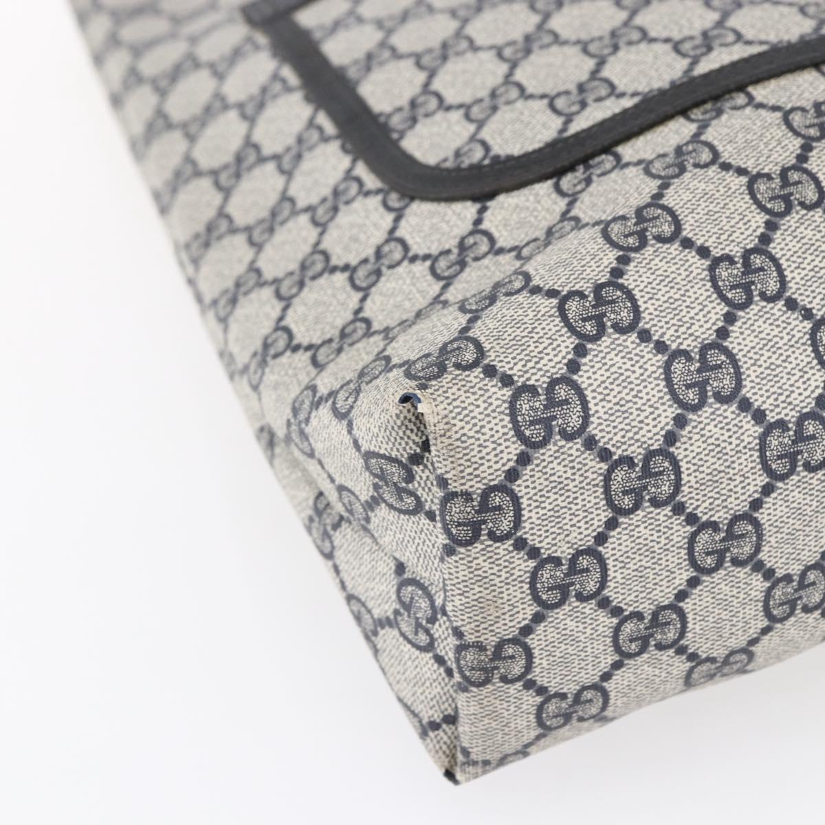 GUCCI GG Supreme Sherry Line Tote Bag PVC Navy 39 02 003 Auth mr1584