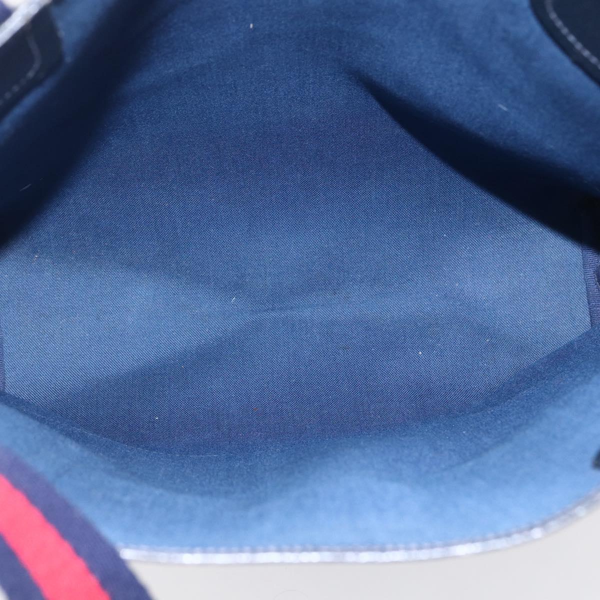 GUCCI GG Supreme Sherry Line Tote Bag PVC Navy 39 02 003 Auth mr1584