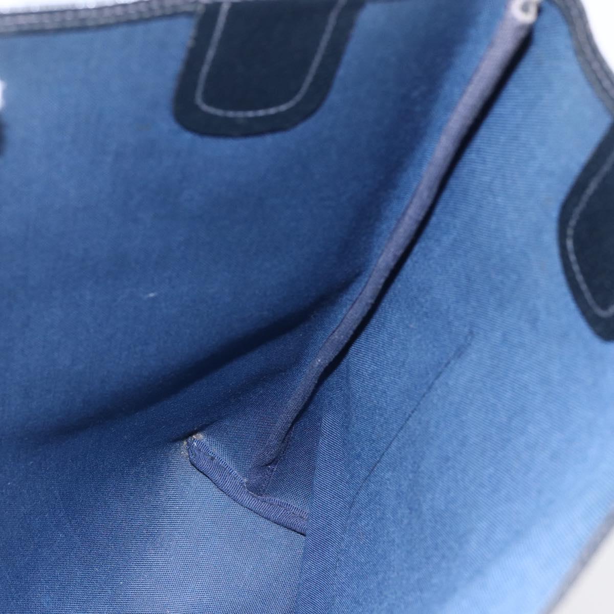 GUCCI GG Supreme Sherry Line Tote Bag PVC Navy 39 02 003 Auth mr1584