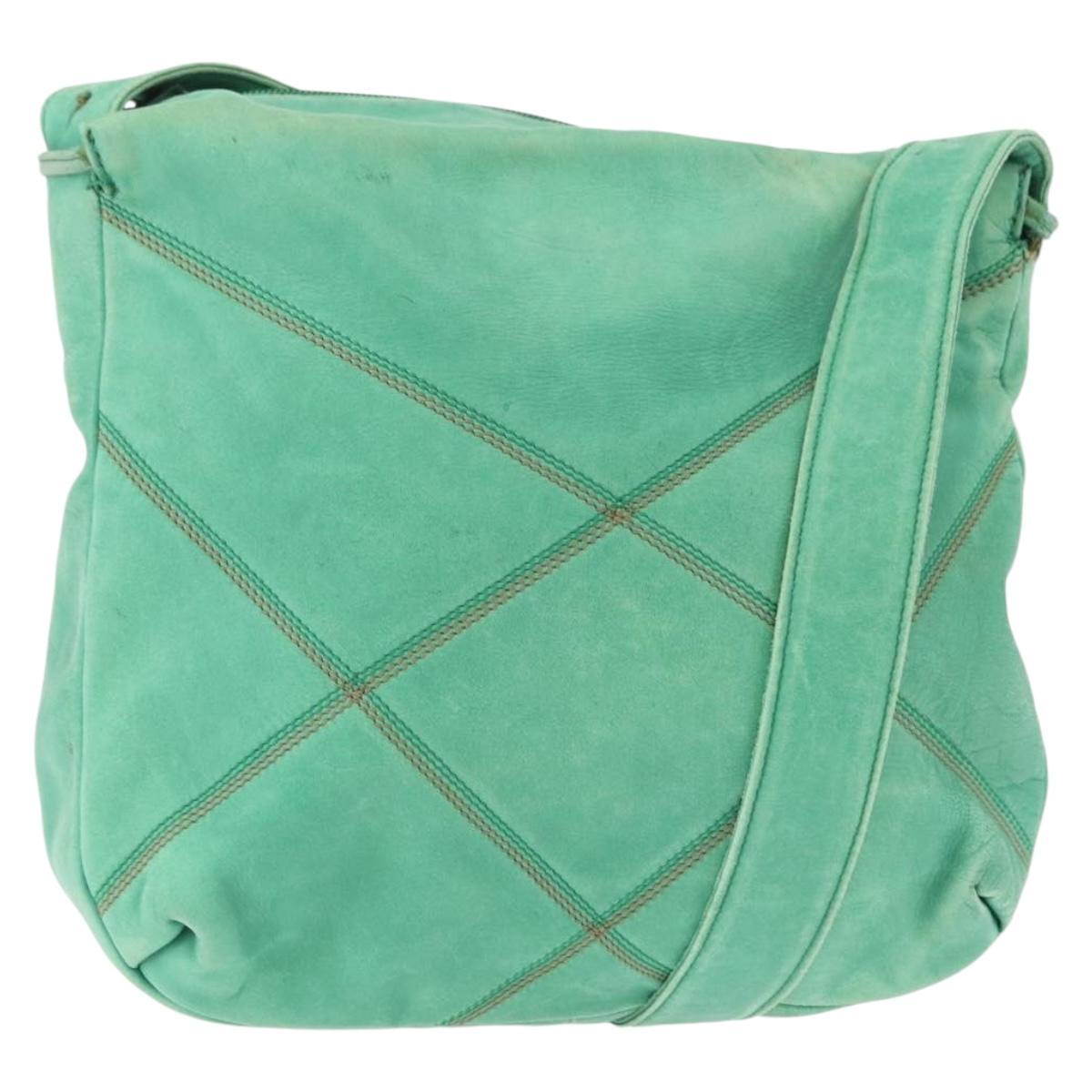 LOEWE Shoulder Bag Leather Green Auth mr1587