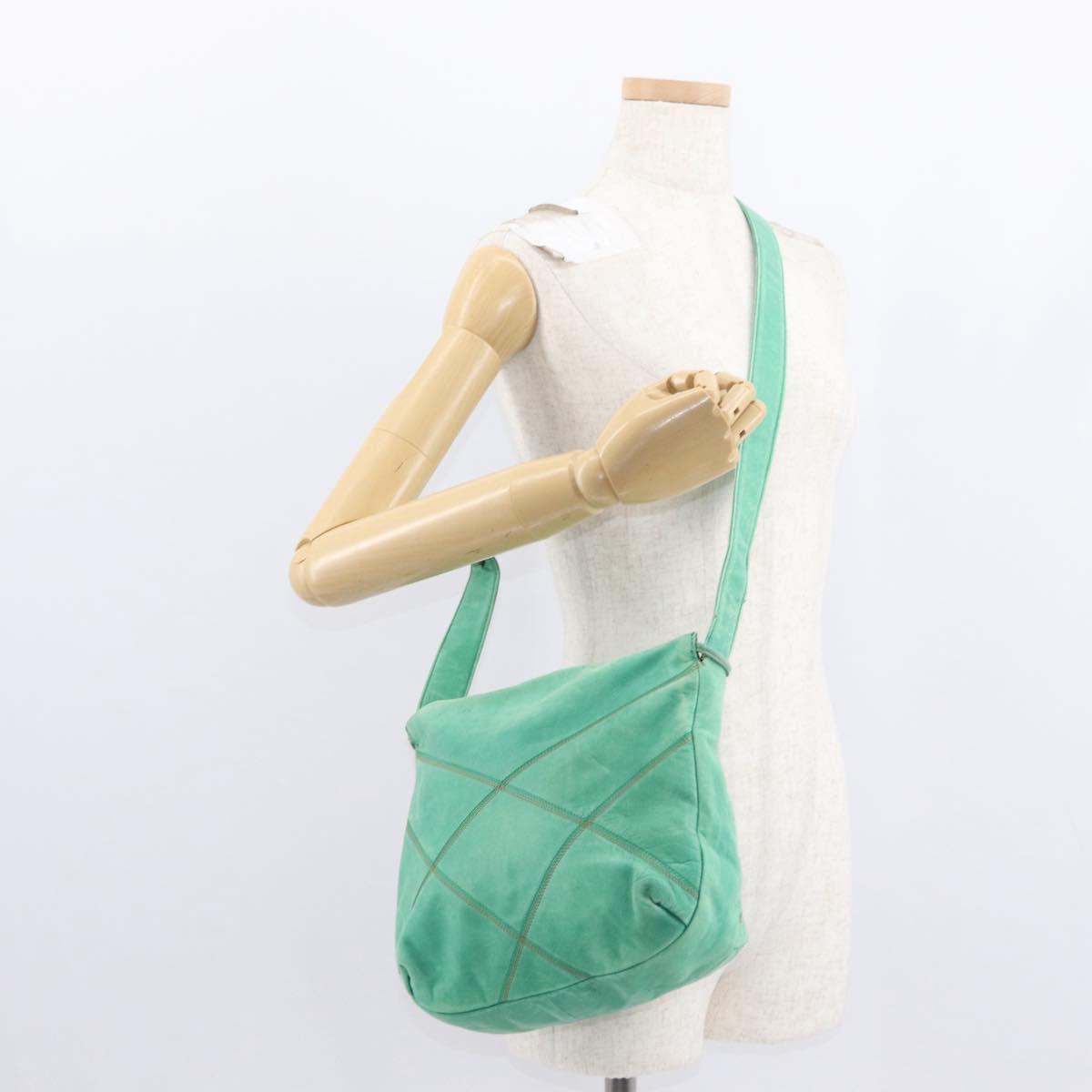 LOEWE Shoulder Bag Leather Green Auth mr1587