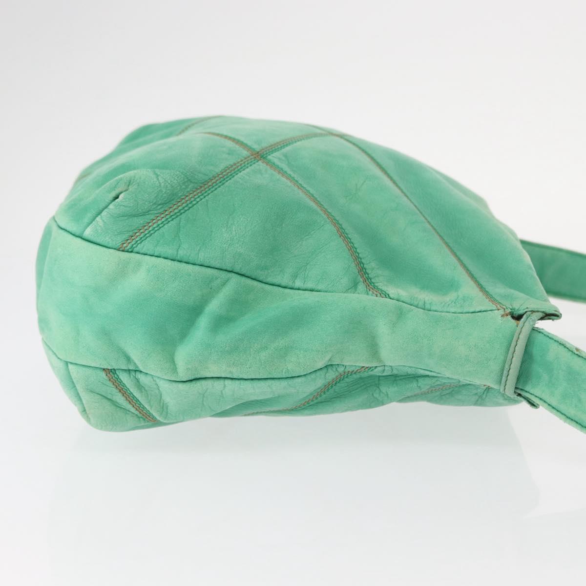 LOEWE Shoulder Bag Leather Green Auth mr1587