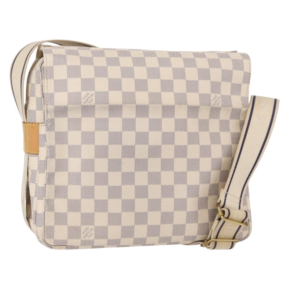 LOUIS VUITTON Damier Azur Naviglio Shoulder Bag N51189 LV Auth mr1589