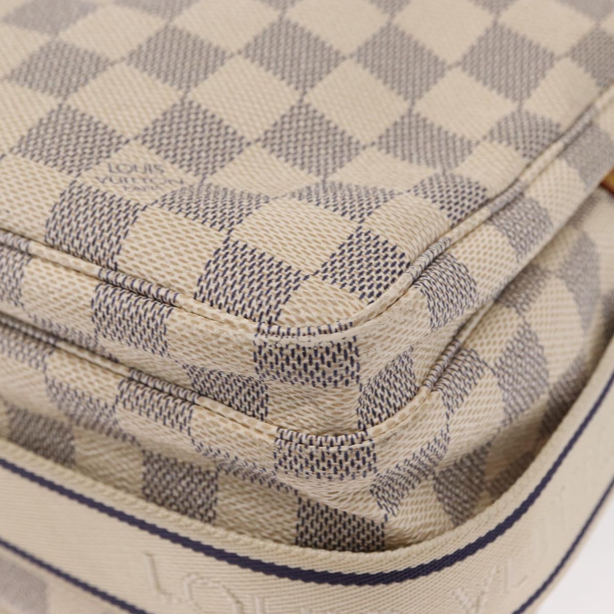 LOUIS VUITTON Damier Azur Naviglio Shoulder Bag N51189 LV Auth mr1589