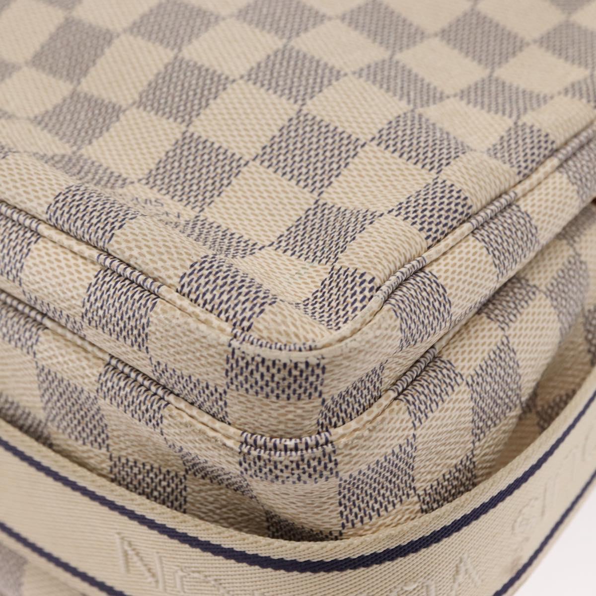 LOUIS VUITTON Damier Azur Naviglio Shoulder Bag N51189 LV Auth mr1589