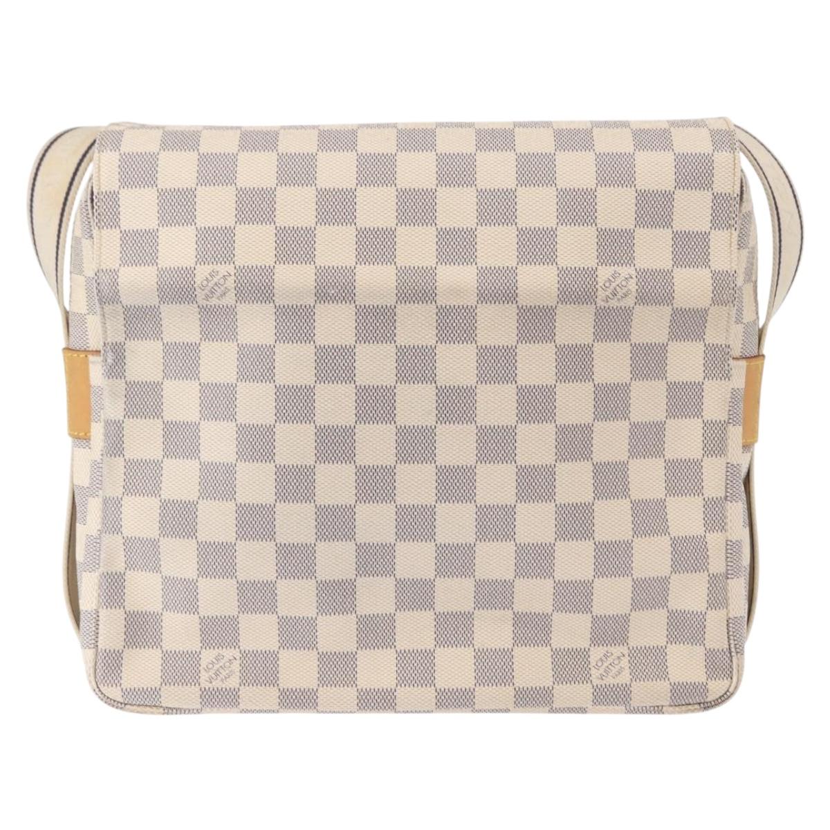 LOUIS VUITTON Damier Azur Naviglio Shoulder Bag N51189 LV Auth mr1589