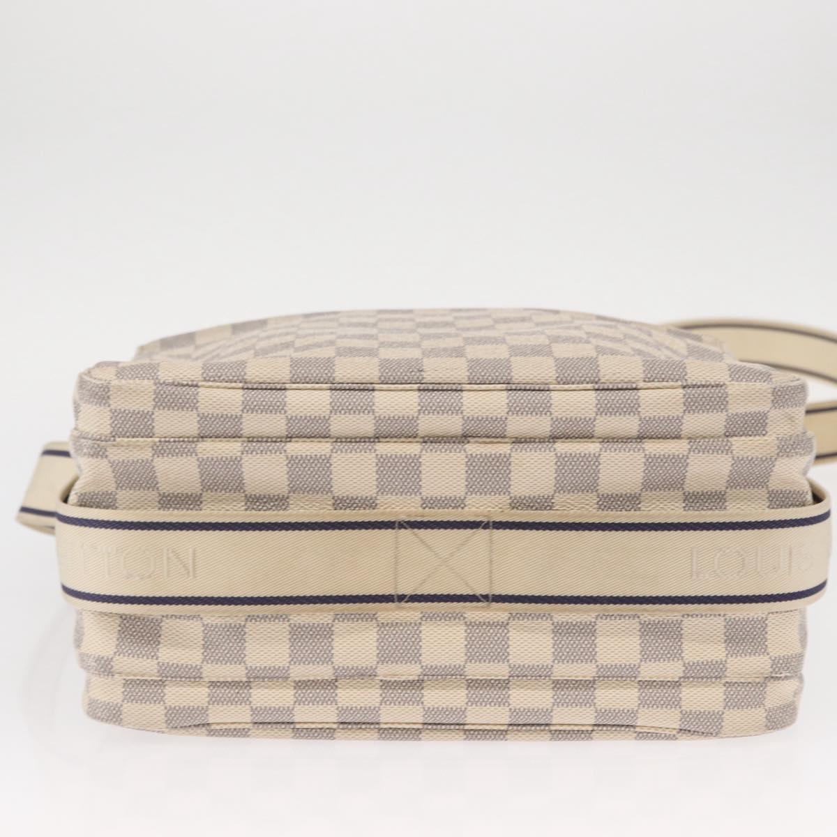 LOUIS VUITTON Damier Azur Naviglio Shoulder Bag N51189 LV Auth mr1589