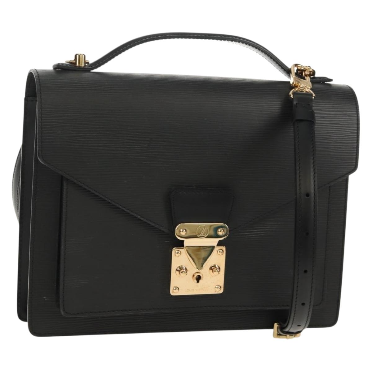 LOUIS VUITTON Epi Monceau 28 Hand Bag Black M52122 LV Auth mr1592V